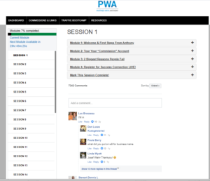 PWA training sessions