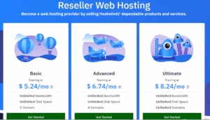 HostWinds Reseller hosting plan