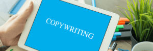 Monitor with word Copywriting