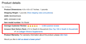 Product review on amazon