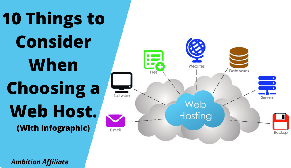 10 Things to Consider When Choosing a Web Host with infographic