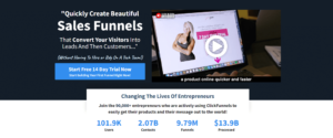 Clickfunnels Homepage