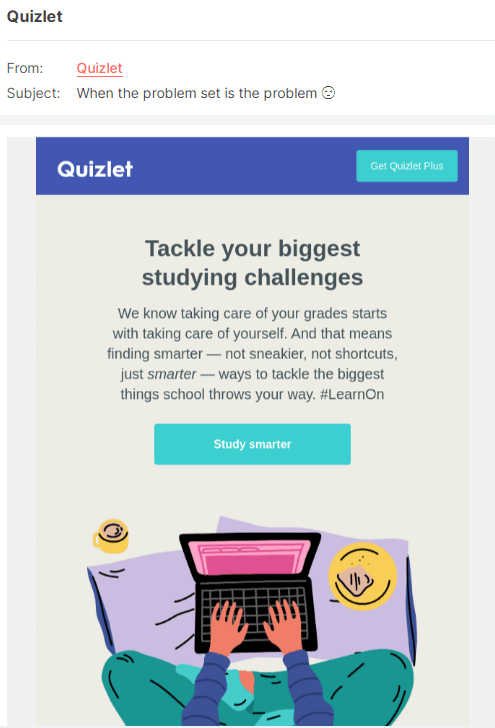 Quizlet email